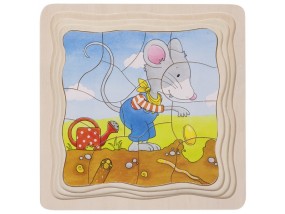 obrázek Vrstvené puzzle - Myšák pěstitel